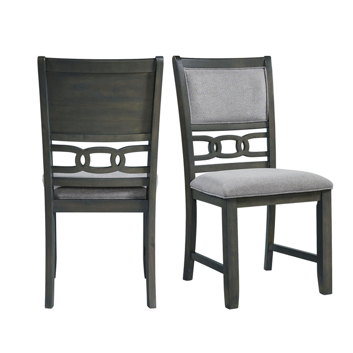 Amherst - Dining Side Chair With Fabric Cushion Side Stretcher (Set of 2) - Gray Finish