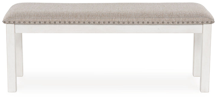 Robbinsdale - Large Upholstered Dining Room Bench - Antique White