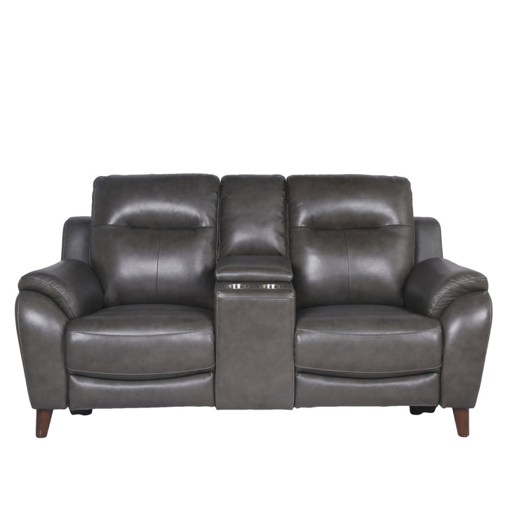 Trento - Dual Power Console Loveseat - Brown