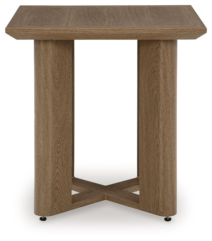Serene Bay - Square End Table - Dark Brown