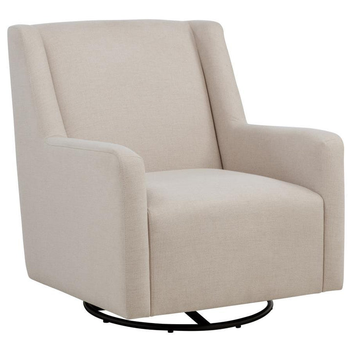 Sorrel - Fabric Upholstered Swivel Glider Arm Chair - Latte