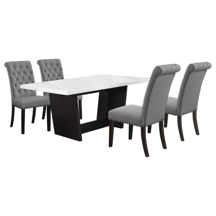 Sherry - Rectangular Marble Top Dining Table Set