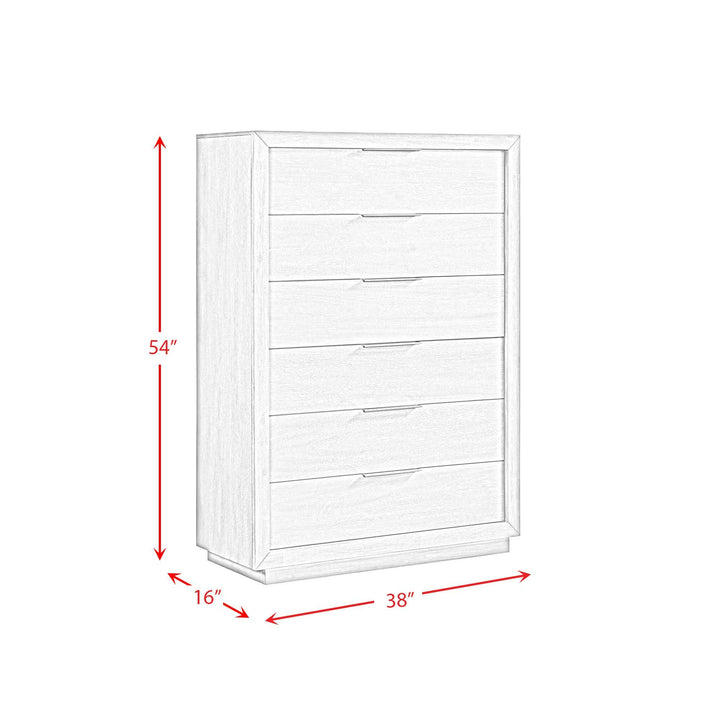 Arcadia - 6-Drawer Chest - Gray