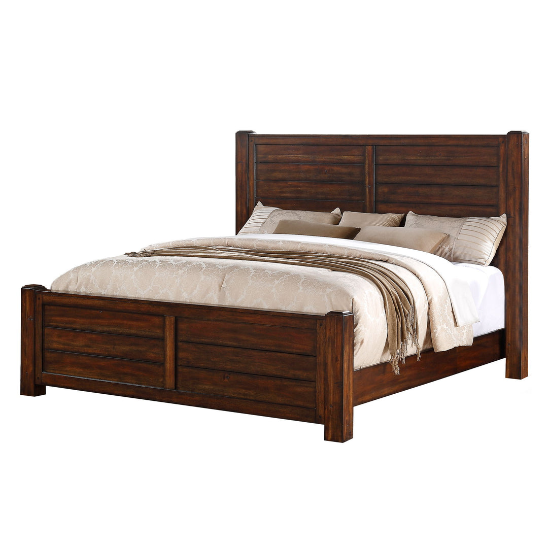 Dawson Creek - Queen Panel Bed - Chestnut