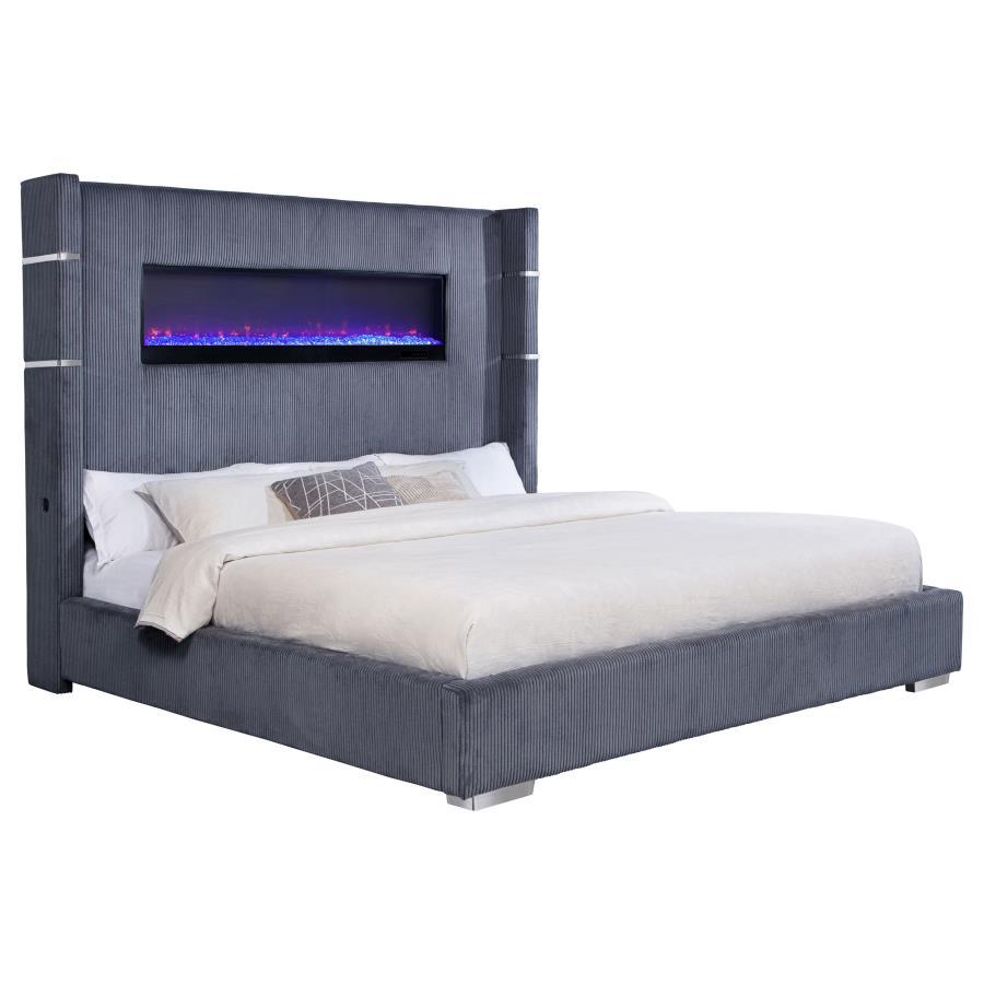Tisdall - Upholstered Fireplace Bed