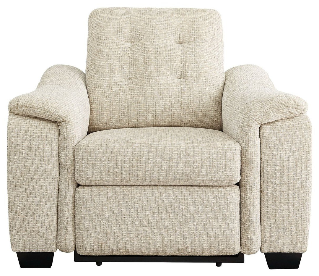 Beaconfield - Zero Wall Power Wide Recliner - Sandstone