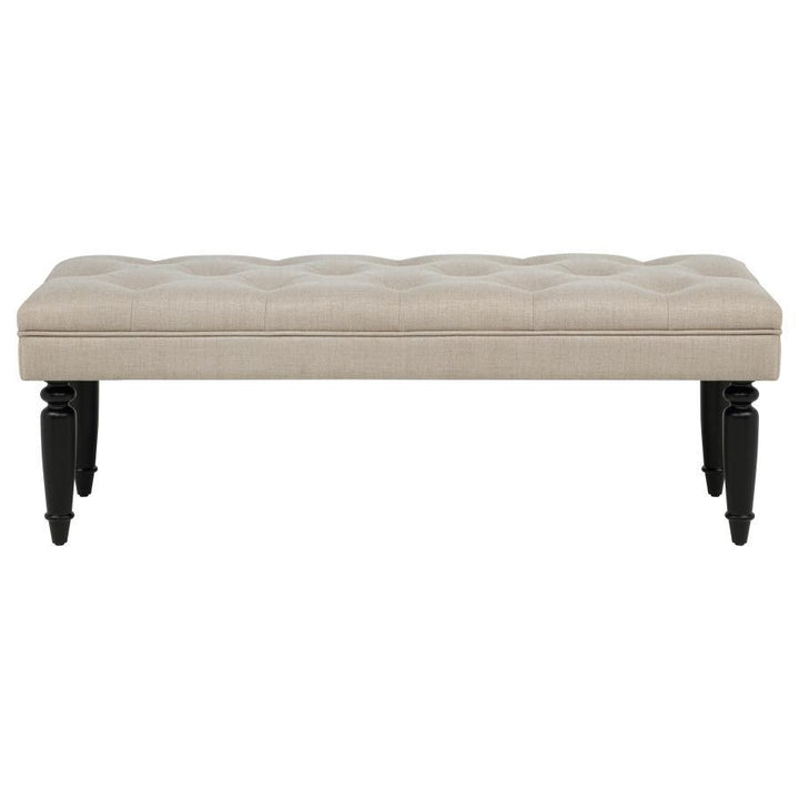 Marsha - 52" Upholstered Entryway Accent Bench - Latte
