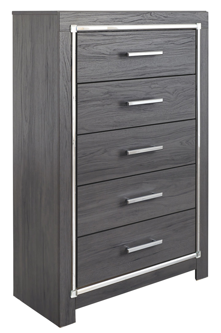 Lodanna - Five Drawer Chest - Gray