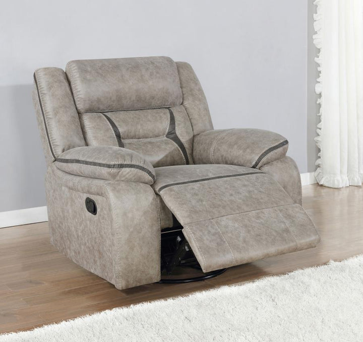 Greer - Upholstered Swivel Glider Recliner Chair
