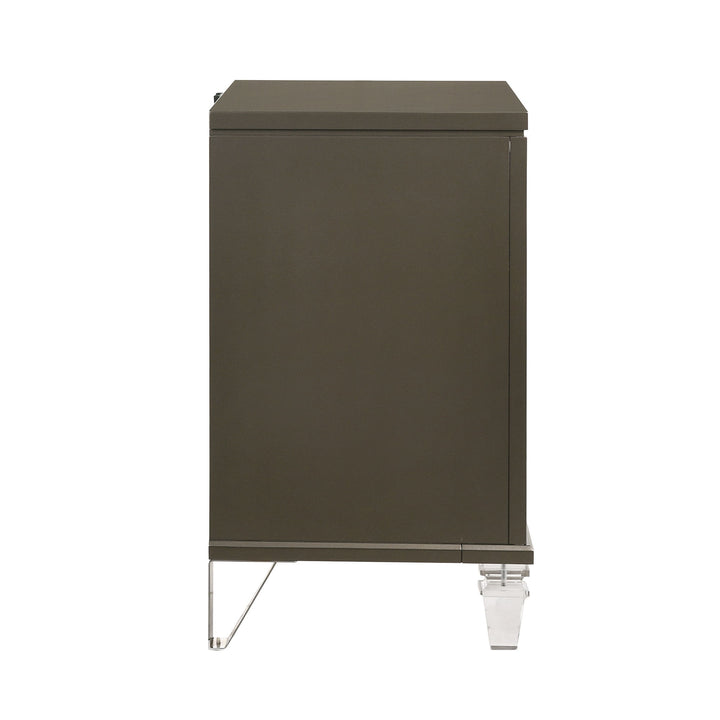 Twenty Nine - 2-Drawer Nightstand With USB - Dark Brown