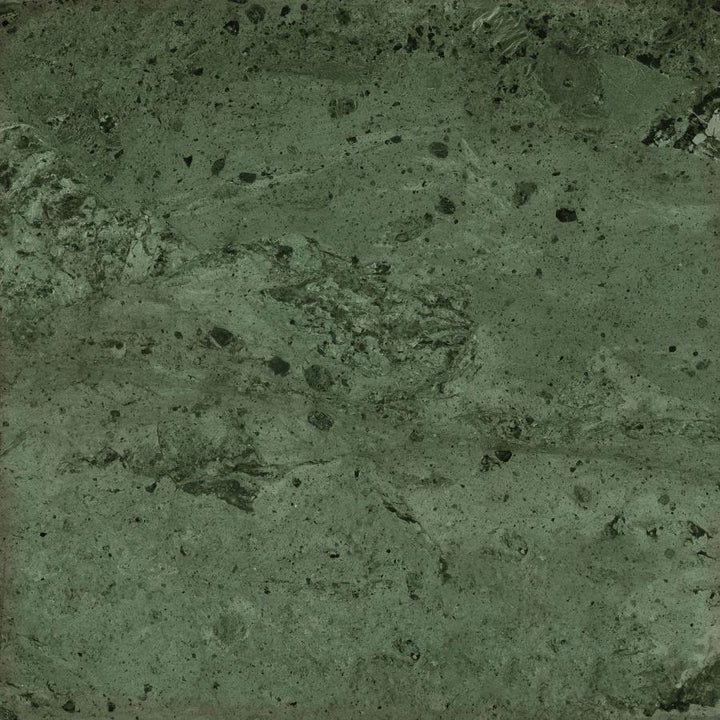 Edite - Round Marble Top Accent Side Table - Merlot