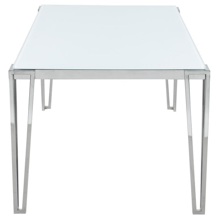 Pauline - Rectangular Glass Top Dining Table - Chrome