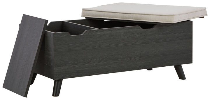 Yarlow - Storage Bench - Dark Gray