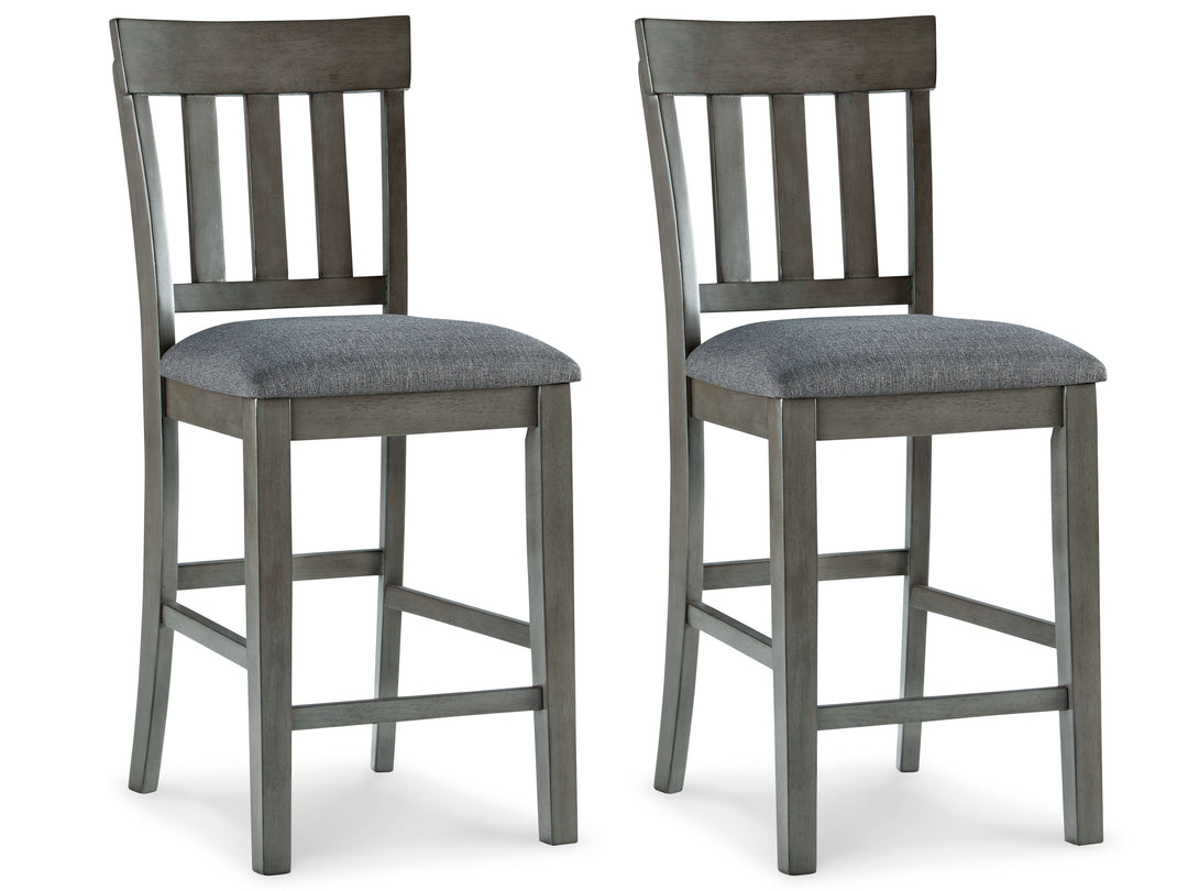 Hallanden - Upholstered Barstool (Set of 2) - Black / Gray