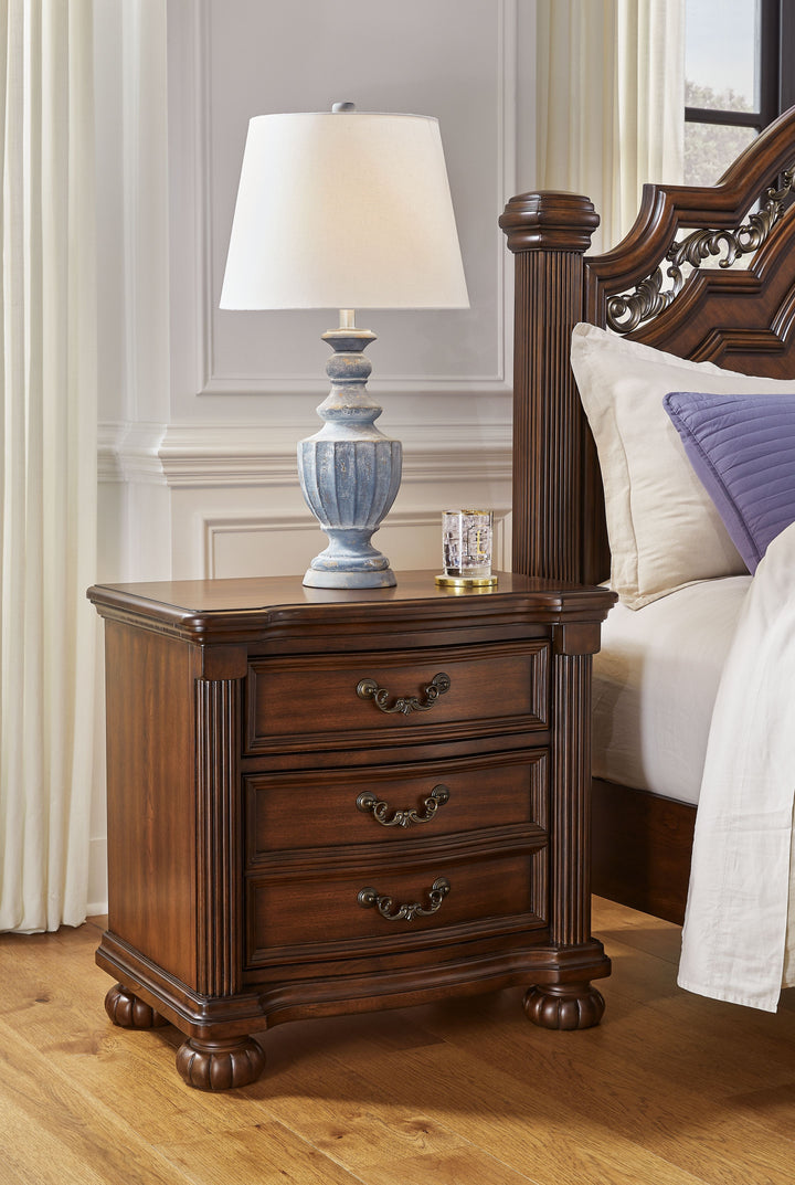 Lavinton - Three Drawer Night Stand - Brown