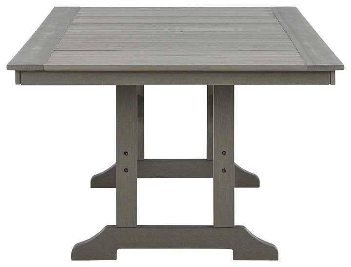 Visola - RECT Dining Table w/Umb OPT - Gray