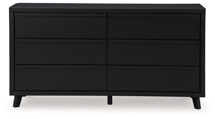 Danziar - Six Drawer Dresser - Black