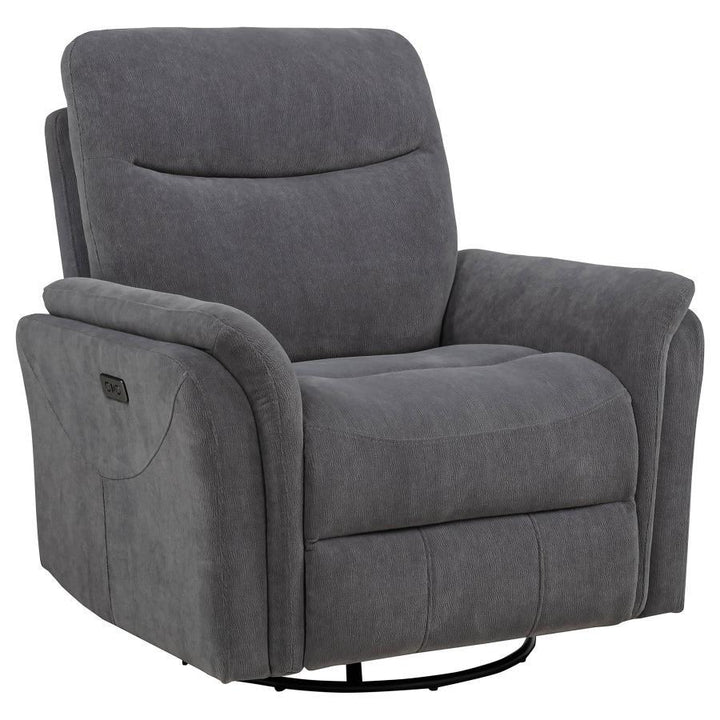 Adler - Upholstered Power Swivel Glider Recliner