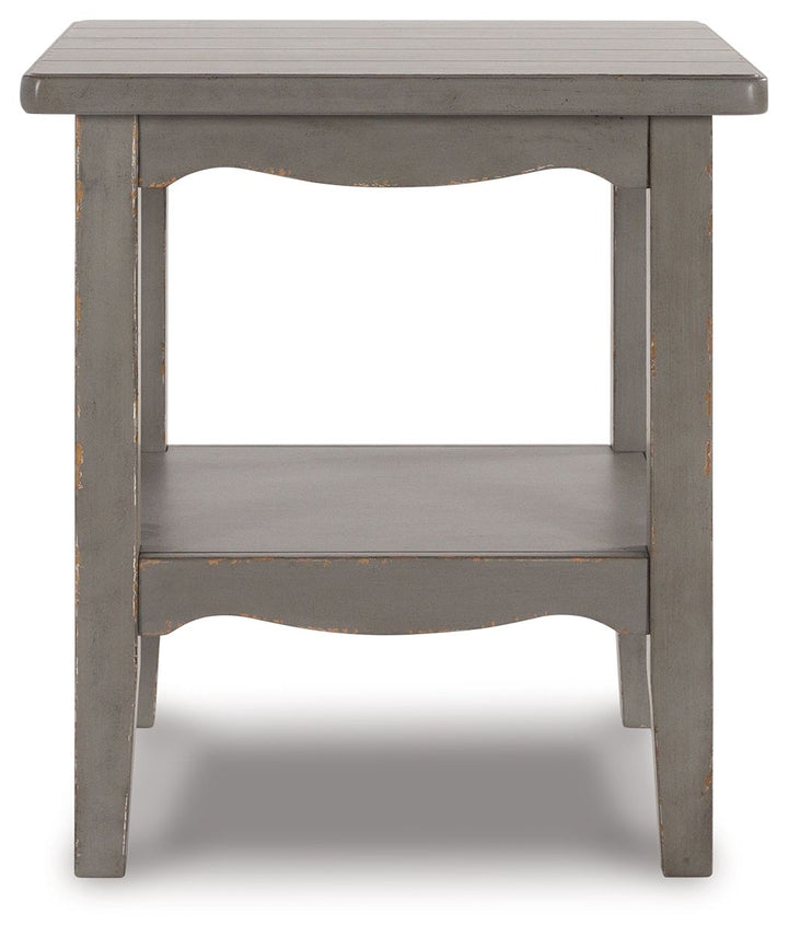 Charina - Square End Table - Antique Gray