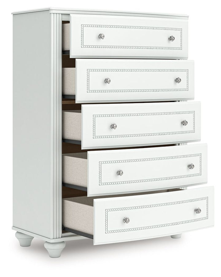 Kozlani - Five Drawer Chest - White