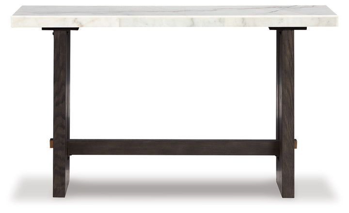 Burkhaus - Sofa Table - White / Dark Brown