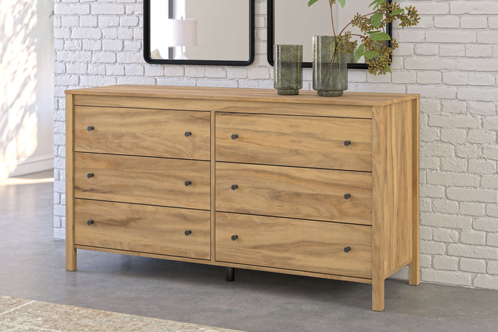 Bermacy - Six Drawer Dresser - Light Brown