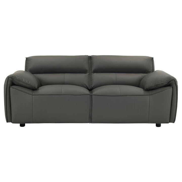 Buxton - Top Grain Leather Upholstered Loveseat
