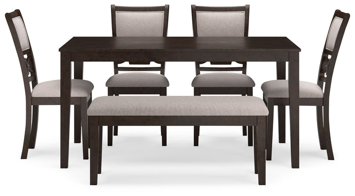 Langwest - Dining Room Table Set (Set of 6) - Brown