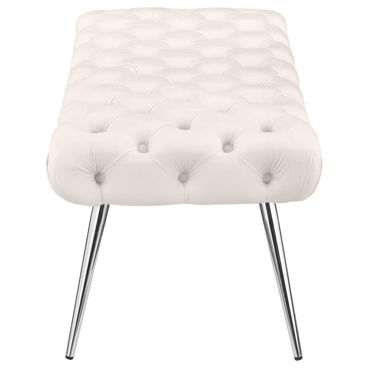 Ella - Upholstered Tufted Bench Metal Legs