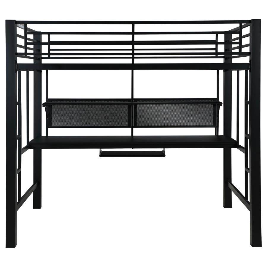 Avalon - Full Workstation Loft Bed - Black