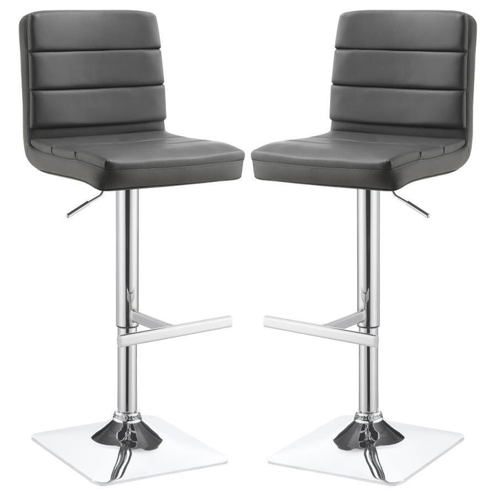 Bianca - Square Upholstered Adjustable Bar Stools (Set of 2)