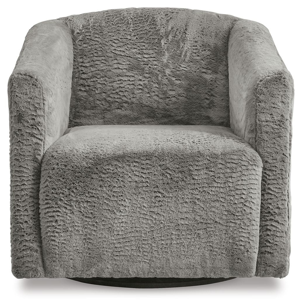 Bramner - Swivel Accent Chair - Charcoal