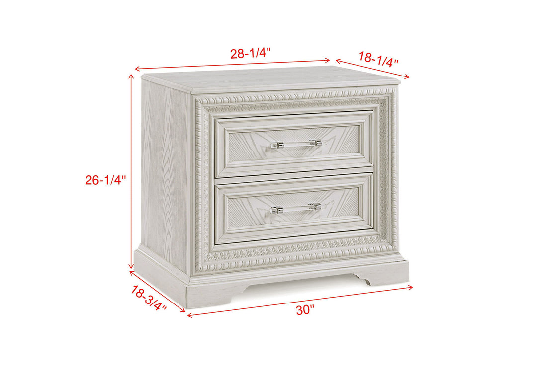 Alexandria - Accent Nightstand - White