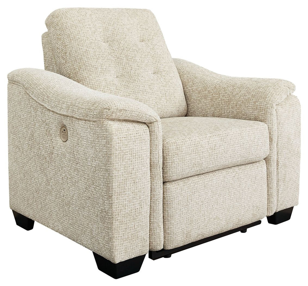 Beaconfield - Zero Wall Power Wide Recliner - Sandstone