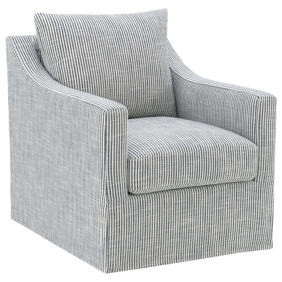 Winter - Upholstered Sloped Arm Accent Swivel Chair