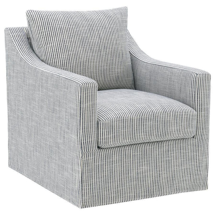 Winter - Upholstered Sloped Arm Accent Swivel Chair