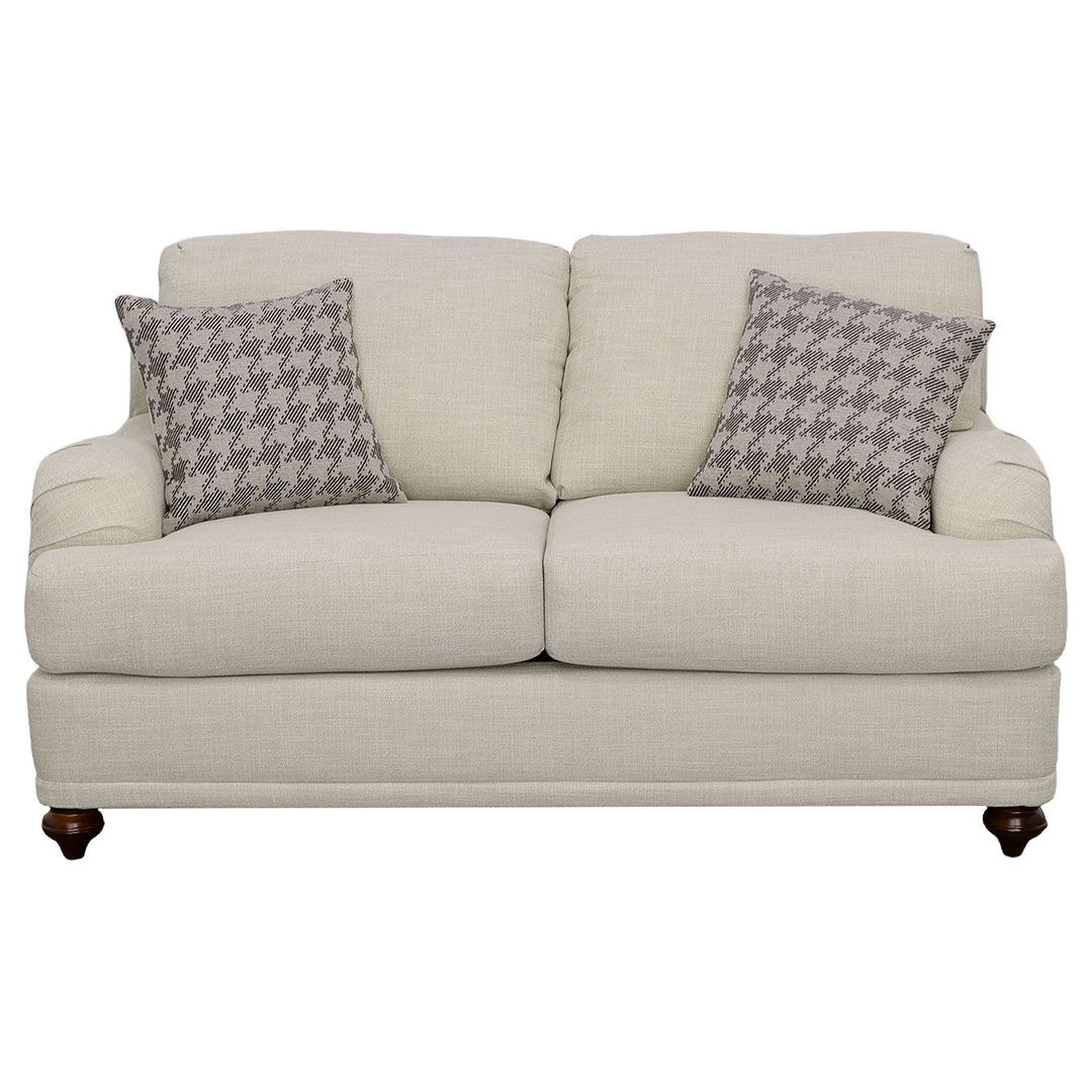Glenn - Upholstered English Arm Loveseat - Light Gray