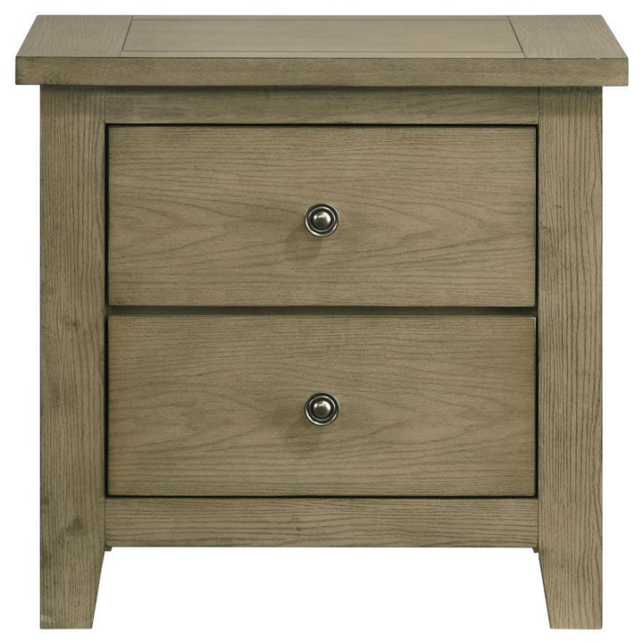 Hazlewood - 2-Drawer Nightstand Bedside Table - Vineyard Oak