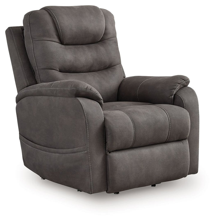Snowfield - Power Lift Recliner - Gunmetal