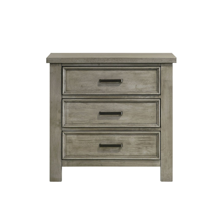 Sullivan - 3-Drawer Nightstand - Drift Gray