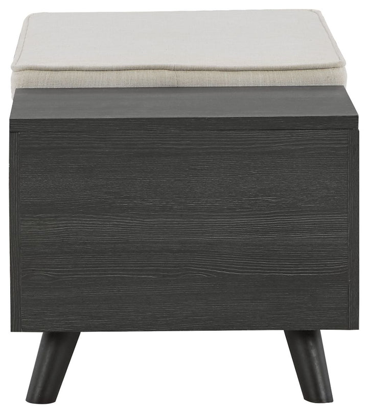 Yarlow - Storage Bench - Dark Gray