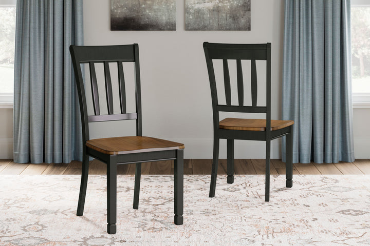 Owingsville - Dining Room Side Chair (Set of 2) - Black / Brown