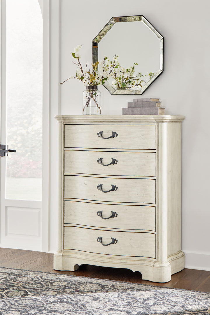 Arlendyne - Five Drawer Chest - Antique White