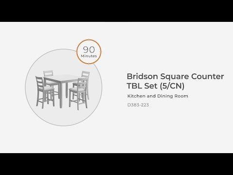 Bridson - Square Counter TBL Set (Set of 5) - Gray