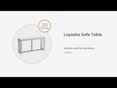 Loyaska - Sofa Table - Brown / Ivory