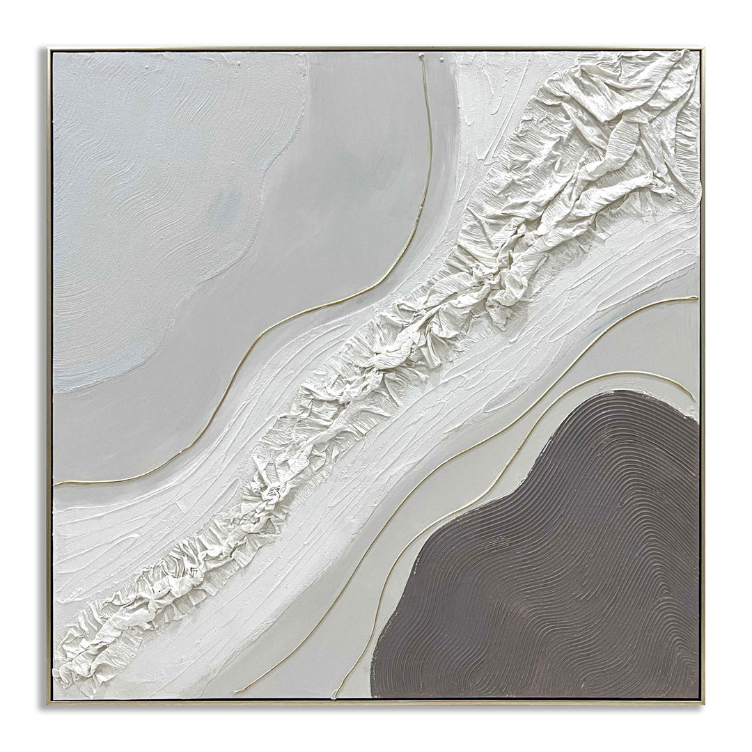 Ivory Ridge Flow - 40" x 40" Framed Wall Art