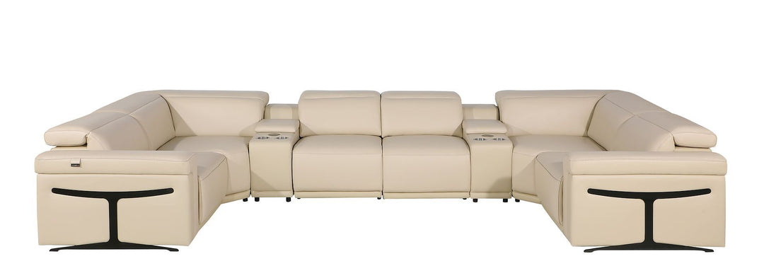 1126 - 8-Piece U-Shaped Sectional Sofa In With 4 Power Recliners &amp; Power Headrest