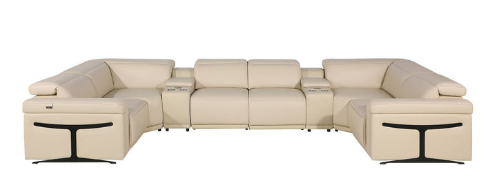 1126 - 8-Piece U-Shaped Sectional Sofa In With 4 Power Recliners &amp; Power Headrest