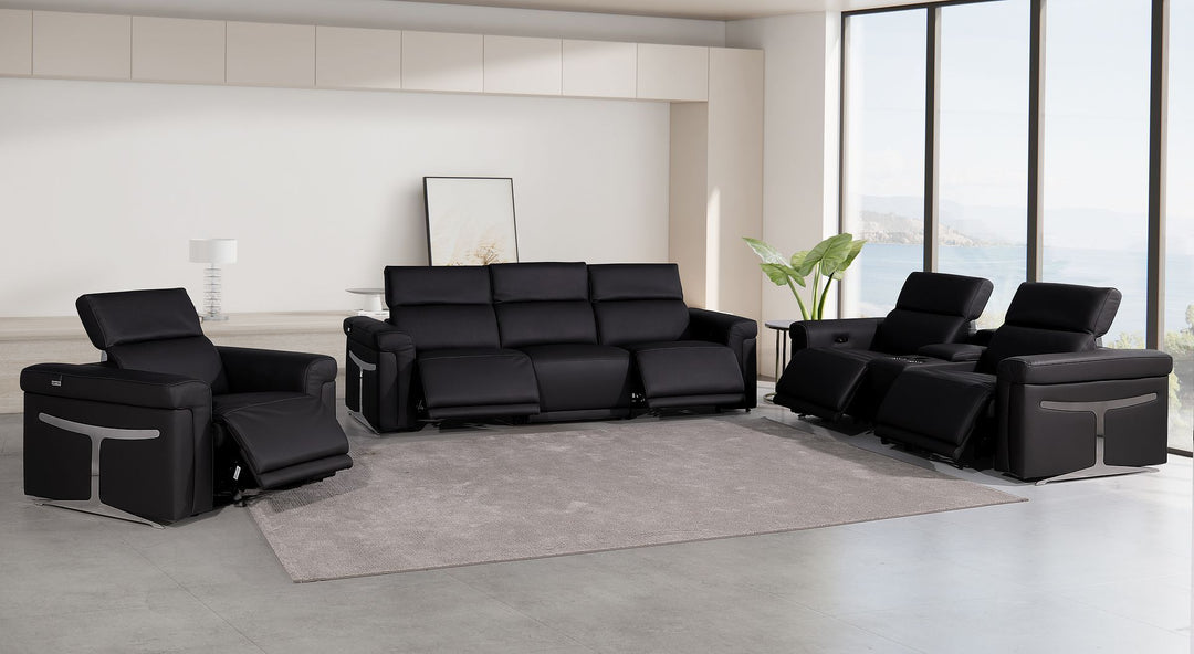 1126 - 7-Piece Modular Power Reclining Sofa, Loveseat &amp; Chair Set In With 5 Power Recliners &amp; Power Headrests