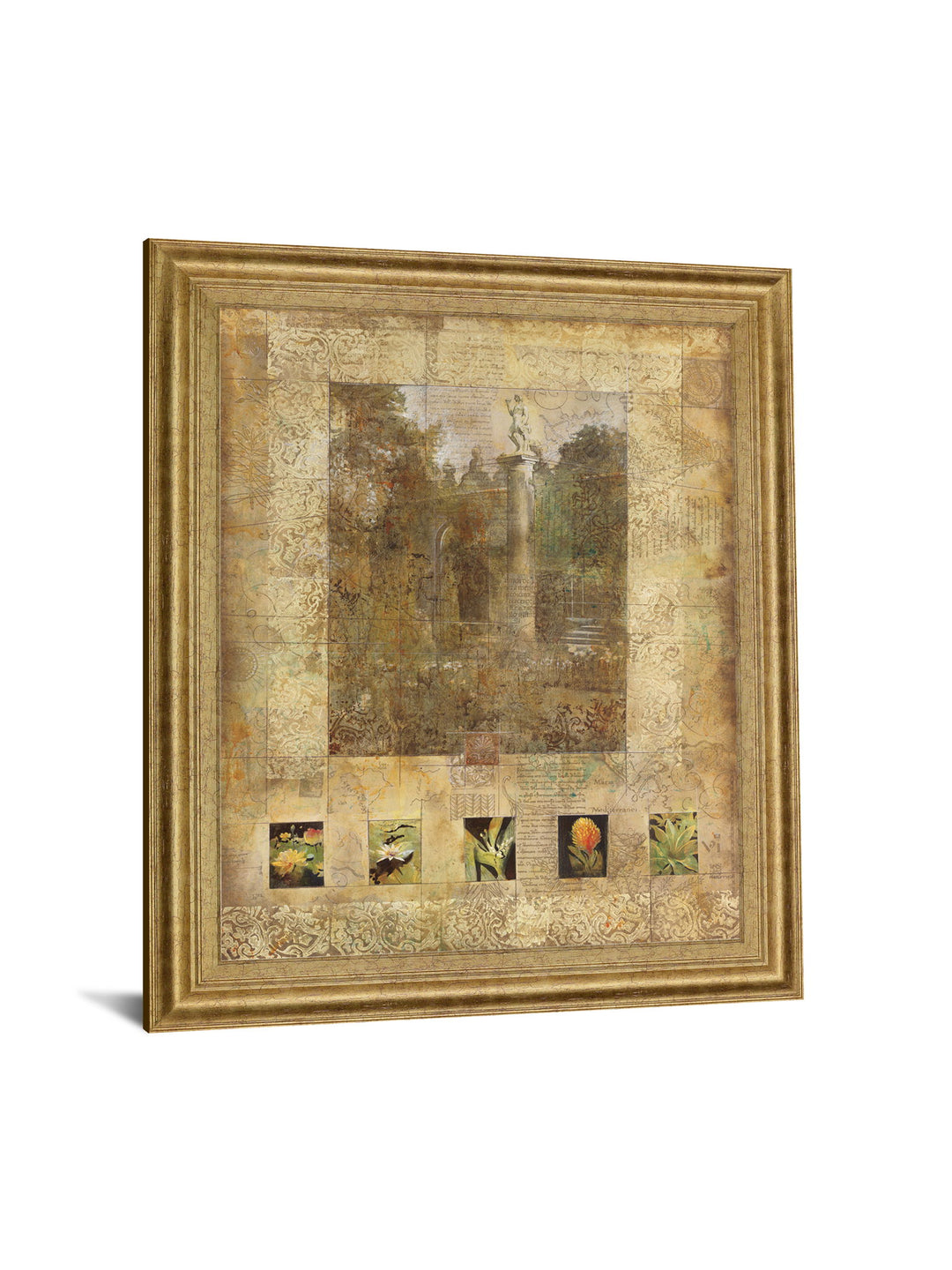 Golden Garden Relics - 28" x 34" Framed Wall Art